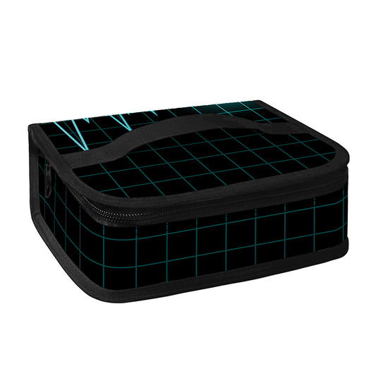 Teal Heartbeat Print Small Lunch Bag