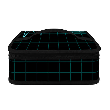 Teal Heartbeat Print Small Lunch Bag