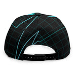 Teal Heartbeat Print Snapback Cap