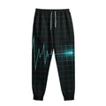Teal Heartbeat Print Sweatpants