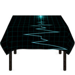 Teal Heartbeat Print Tablecloth