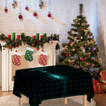 Teal Heartbeat Print Tablecloth