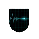 Teal Heartbeat Print Toilet Lid Cover