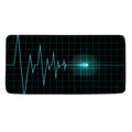 Teal Heartbeat Print Towel