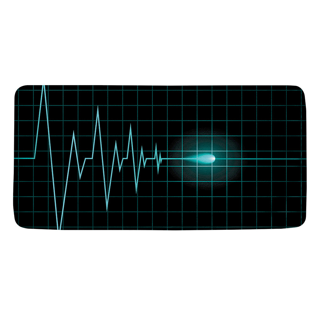 Teal Heartbeat Print Towel