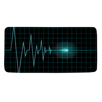 Teal Heartbeat Print Towel