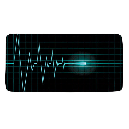 Teal Heartbeat Print Towel