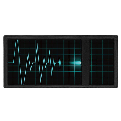 Teal Heartbeat Print Trifold Wallet