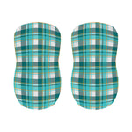 Teal Madras Pattern Print Bar Stool Covers