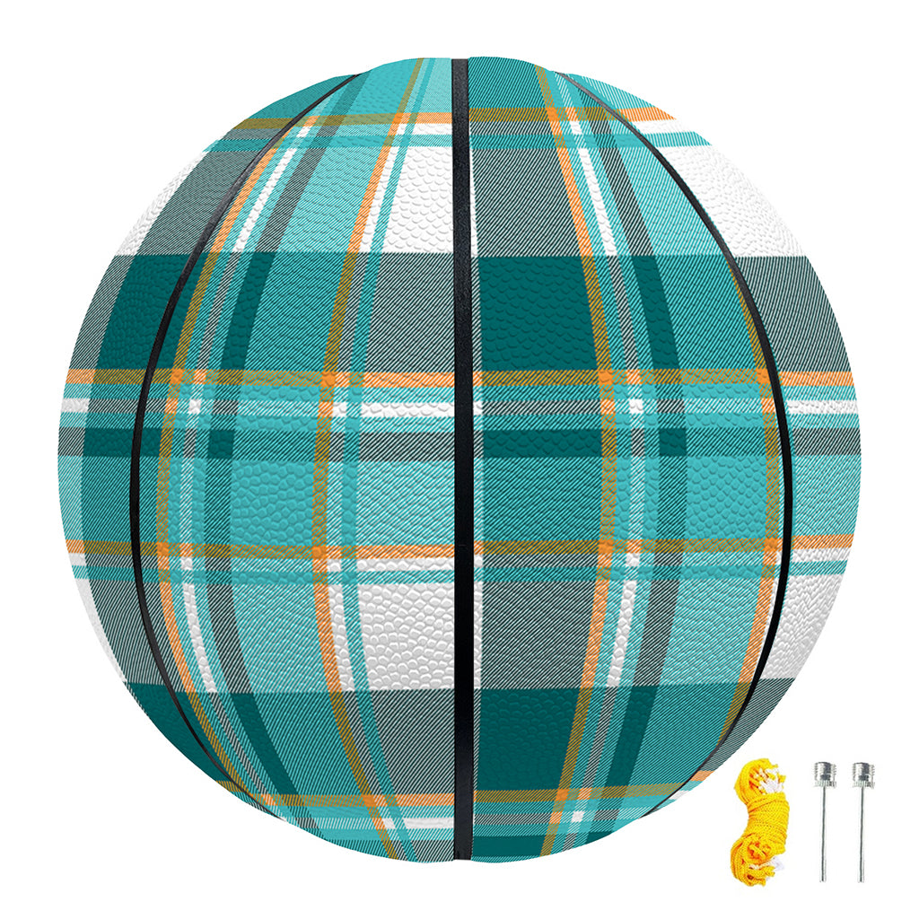Teal Madras Pattern Print Basketball