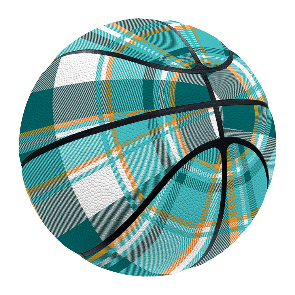 Teal Madras Pattern Print Basketball