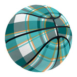 Teal Madras Pattern Print Basketball