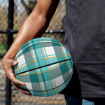 Teal Madras Pattern Print Basketball