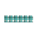 Teal Madras Pattern Print Bed Runner
