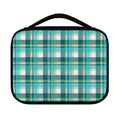 Teal Madras Pattern Print Classic Bible Case
