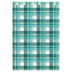 Teal Madras Pattern Print Curtain