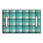 Teal Madras Pattern Print Golf Cart Seat Cover