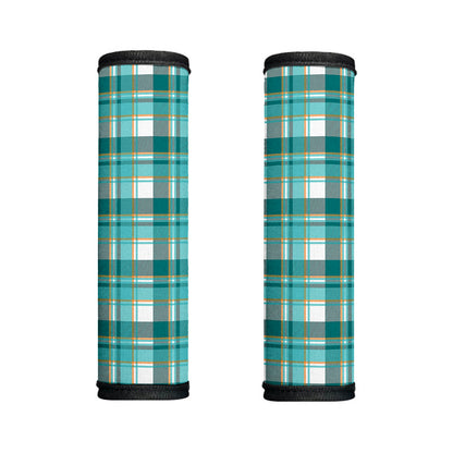 Teal Madras Pattern Print Handle Covers