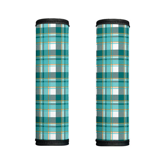 Teal Madras Pattern Print Handle Covers