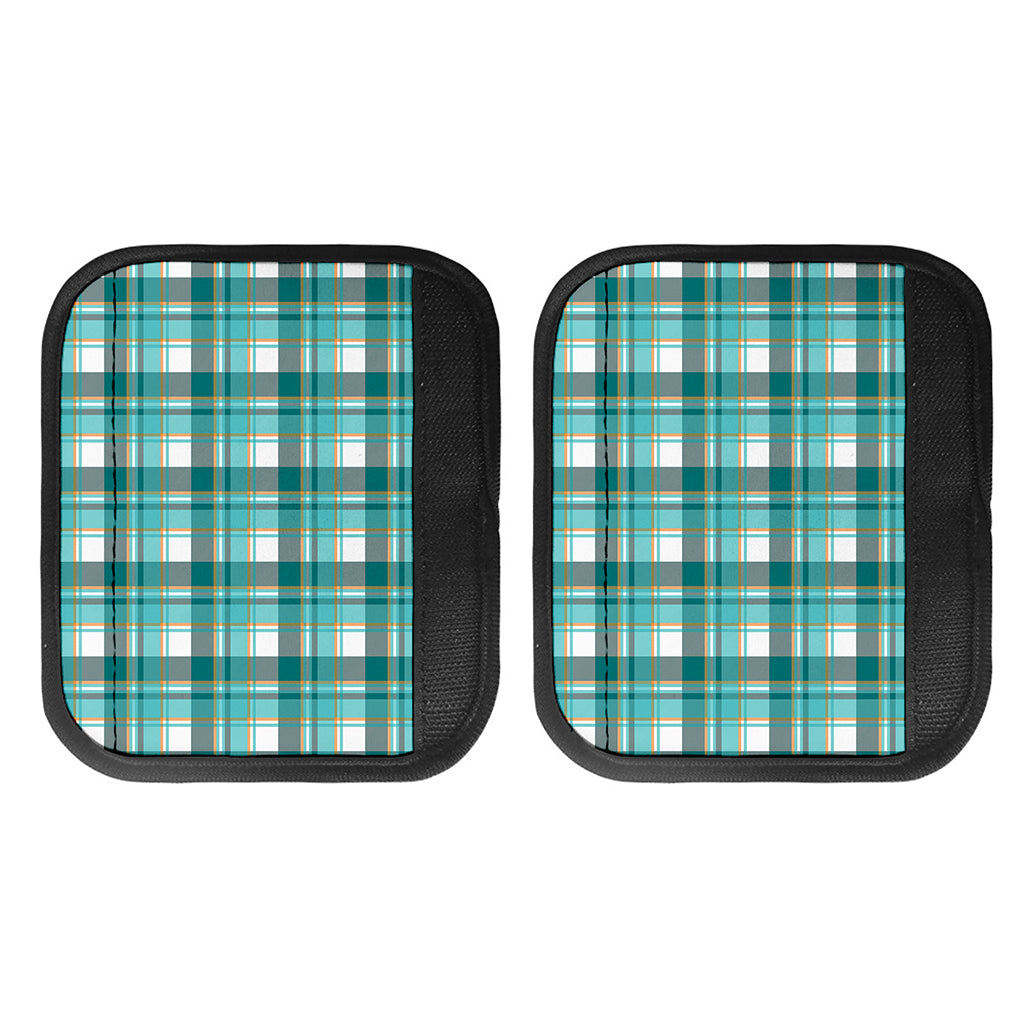 Teal Madras Pattern Print Handle Covers
