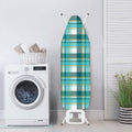 Teal Madras Pattern Print Ironing Board Cover