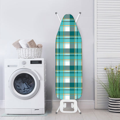 Teal Madras Pattern Print Ironing Board Cover
