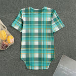 Teal Madras Pattern Print Men's Bodysuit
