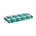 Teal Madras Pattern Print Piano Keyboard Cover
