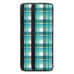 Teal Madras Pattern Print Refrigerator Handle Covers