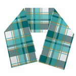 Teal Madras Pattern Print Scarf