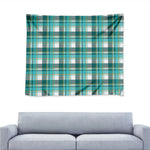 Teal Madras Pattern Print Tapestry