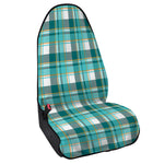 Teal Madras Pattern Print Waterproof Car Seat Cover