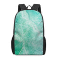 Teal Marble Print 17 Inch Backpack