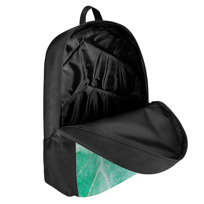 Teal Marble Print 17 Inch Backpack