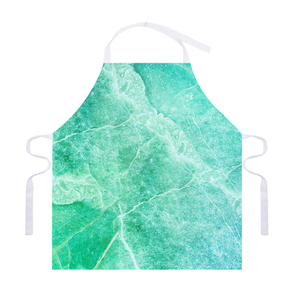 Teal Marble Print Adjustable Apron
