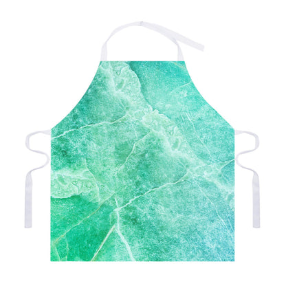 Teal Marble Print Adjustable Apron