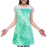 Teal Marble Print Adjustable Apron