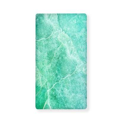 Teal Marble Print Baby Crib Sheet