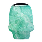 Teal Marble Print Baby Seat Cover
