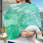 Teal Marble Print Baby Seat Cover