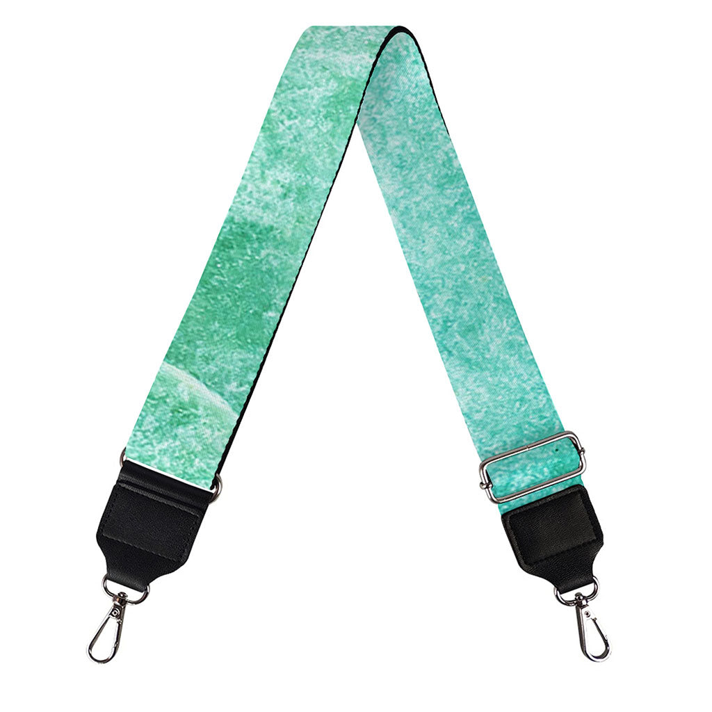Teal Marble Print Bag Strap