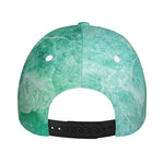 Teal Marble Print Baseball Cap