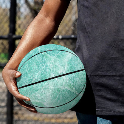 Teal Marble Print Basketball