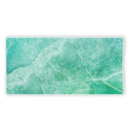Teal Marble Print Beach Towel