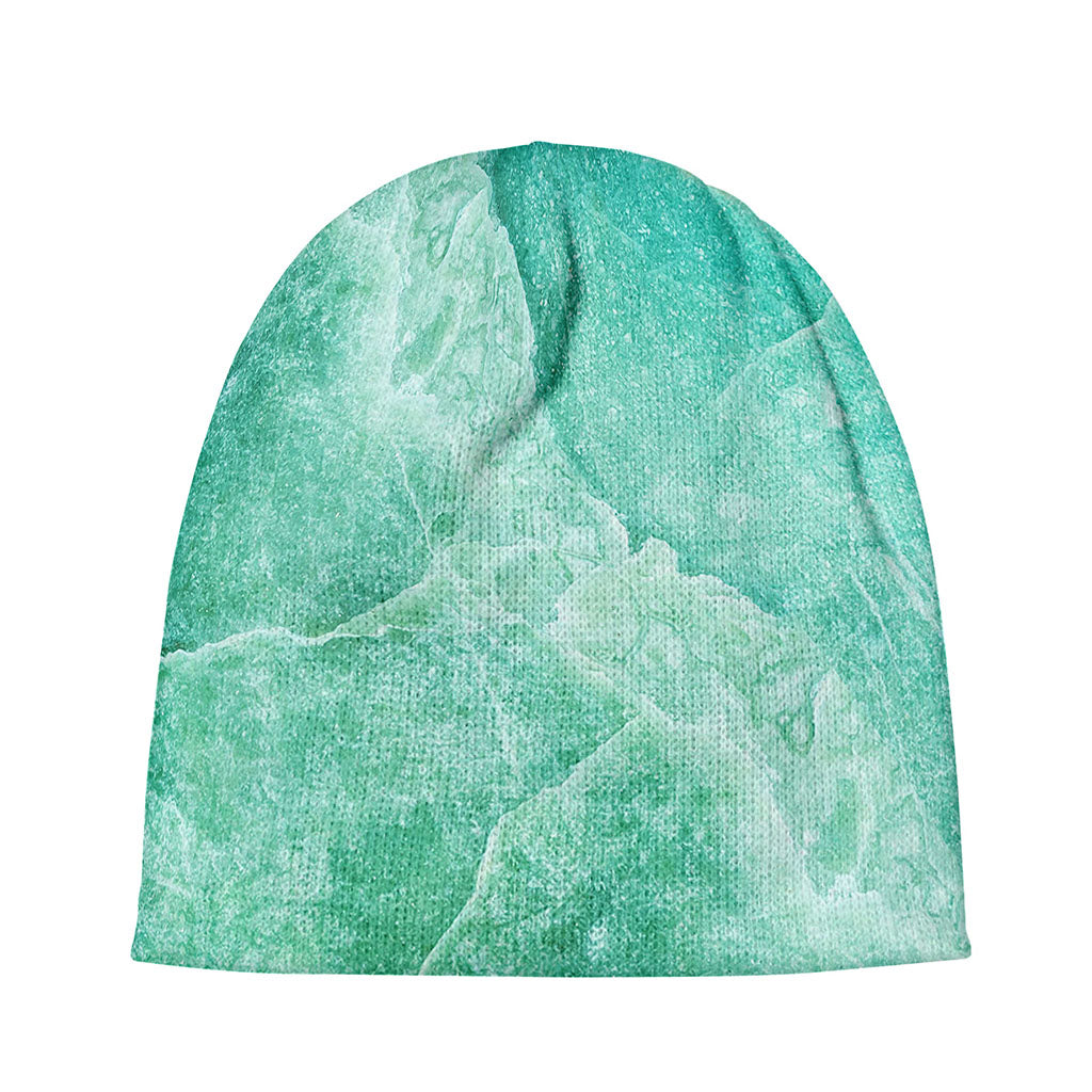 Teal Marble Print Beanie