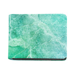 Teal Marble Print Bifold Wallet