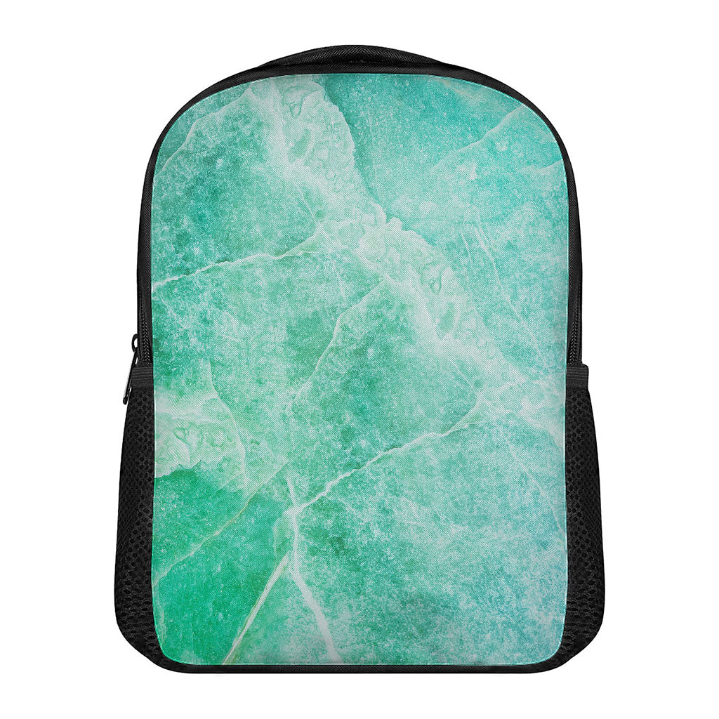 Teal Marble Print Casual Backpack