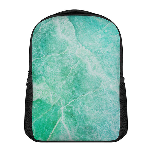 Teal Marble Print Casual Backpack