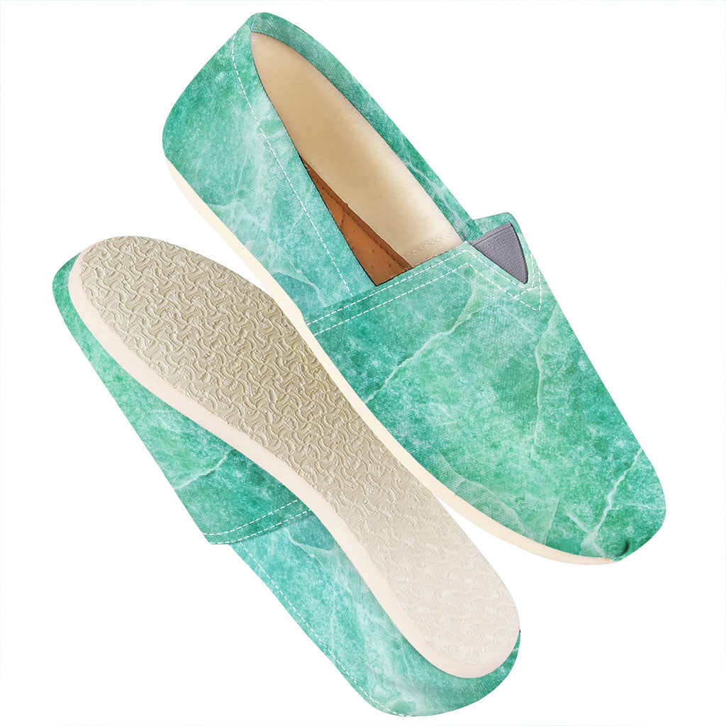 Teal Marble Print Casual Shoes