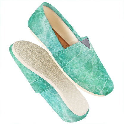 Teal Marble Print Casual Shoes
